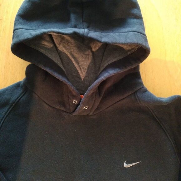 Vintage Nike Small Swoosh Logo Pullover Hoodie Sweatshirt - Picture 1 of 8